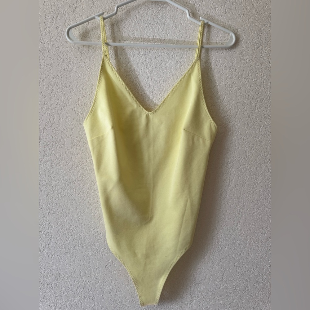 Yellow V-Neck Bodysuit
